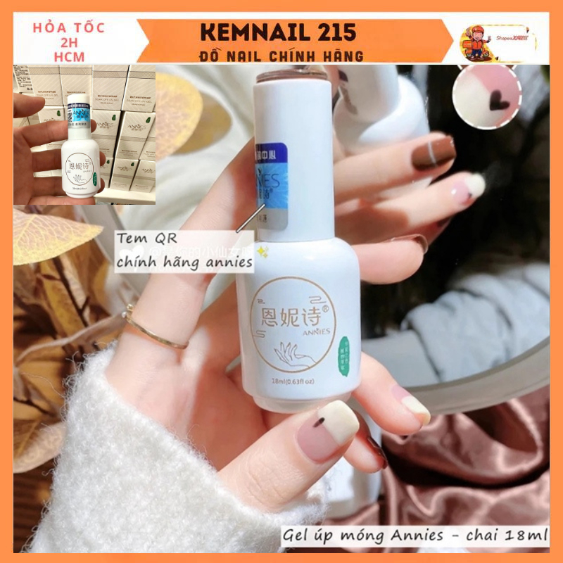 Glue gel ANNIES 6in1 dùng úp móng  làm lớp cứng móng ẩn hoa khô phụ kiện mẫu mới kemnail215