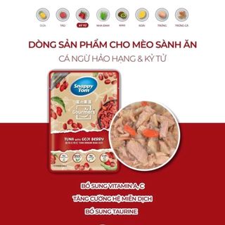 Thức ăn cho mèo Snappy Tom trái cây 70gr
