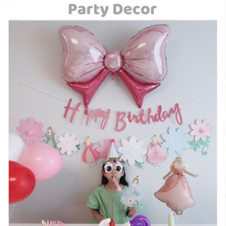 Bóng bay trang trí sinh nhật cho bé hình nơ tiểu thư