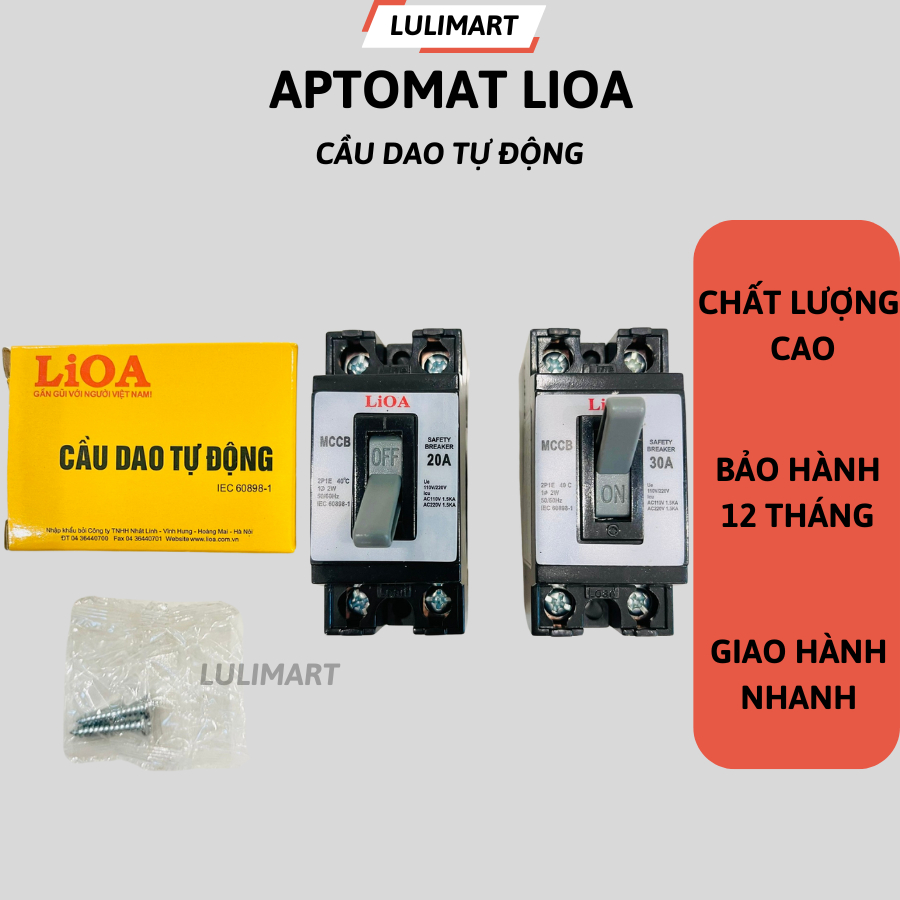 Át lioa Aptomat Cầu Dao Tự Động 20A 25A 30A