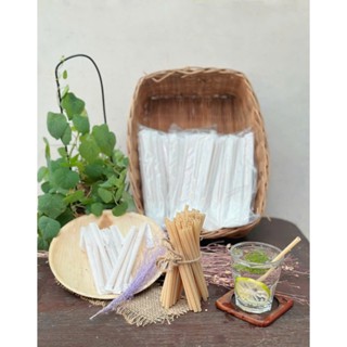 100 ống hút bã mía có bọc màng giấy dùng cho ly uống nước cốc uống nước bình nước nhiều cỡ
