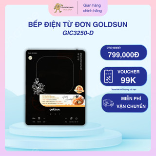 Bếp Điện Từ Đơn Goldsun Mặt Kính Cường Lực Công Suất 2200W Có Màn Hình LED Cảm Ứng Thông Minh - GIC3250-D