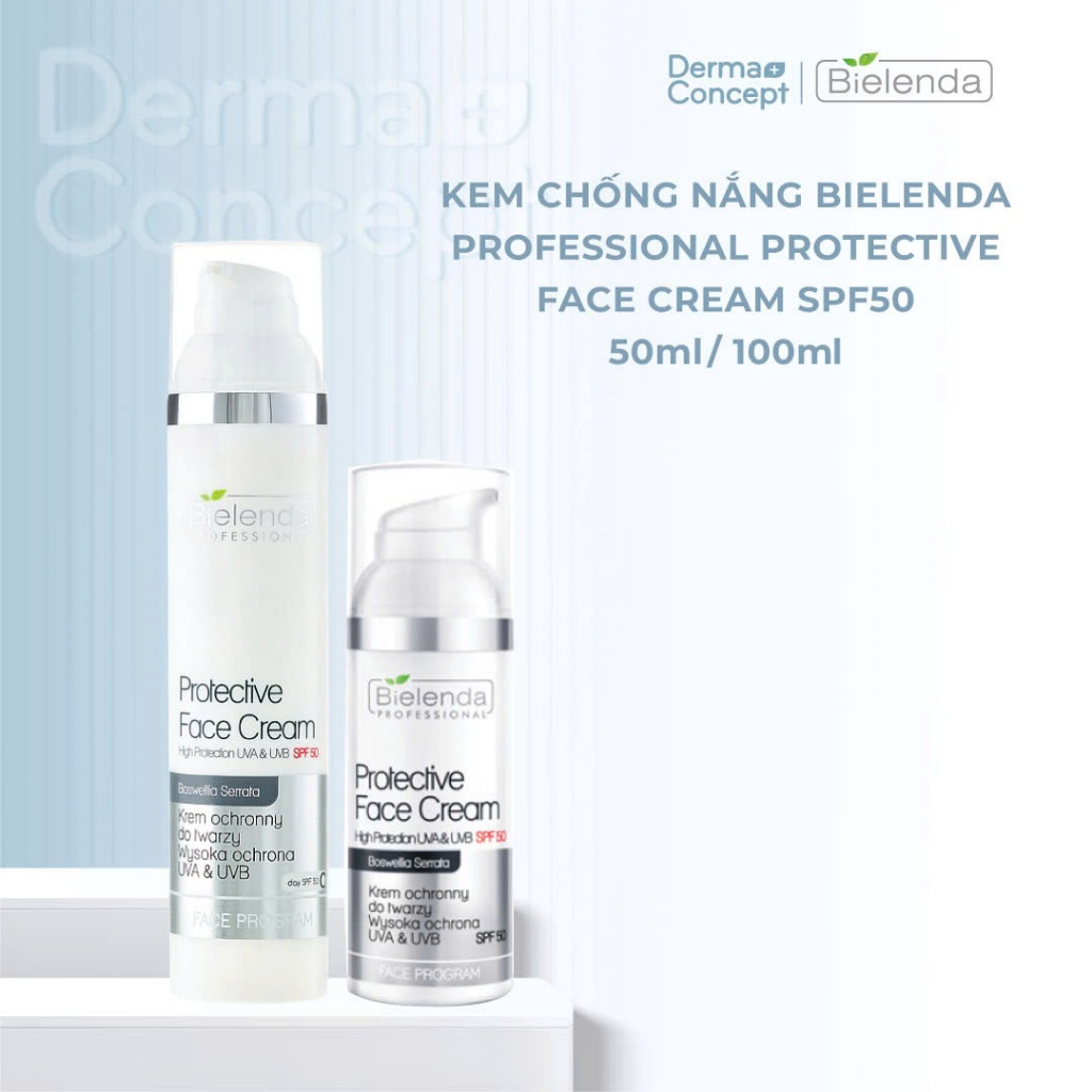 Kem chống nắng phổ rộng cho da treatment Bielenda Professional Protective Face Cream SPF50 - 50ml/100ml