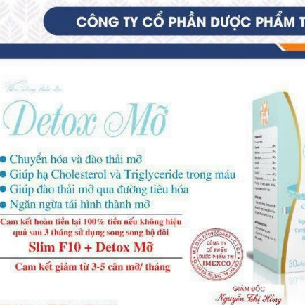 COMBO giảm cân hủy mỡ SLIM F10 lấy lại eo thon gọn, dùng được cho cả nam và nữ muốn giảm cân (có Đảm Bảo  giảm 3-5kg)