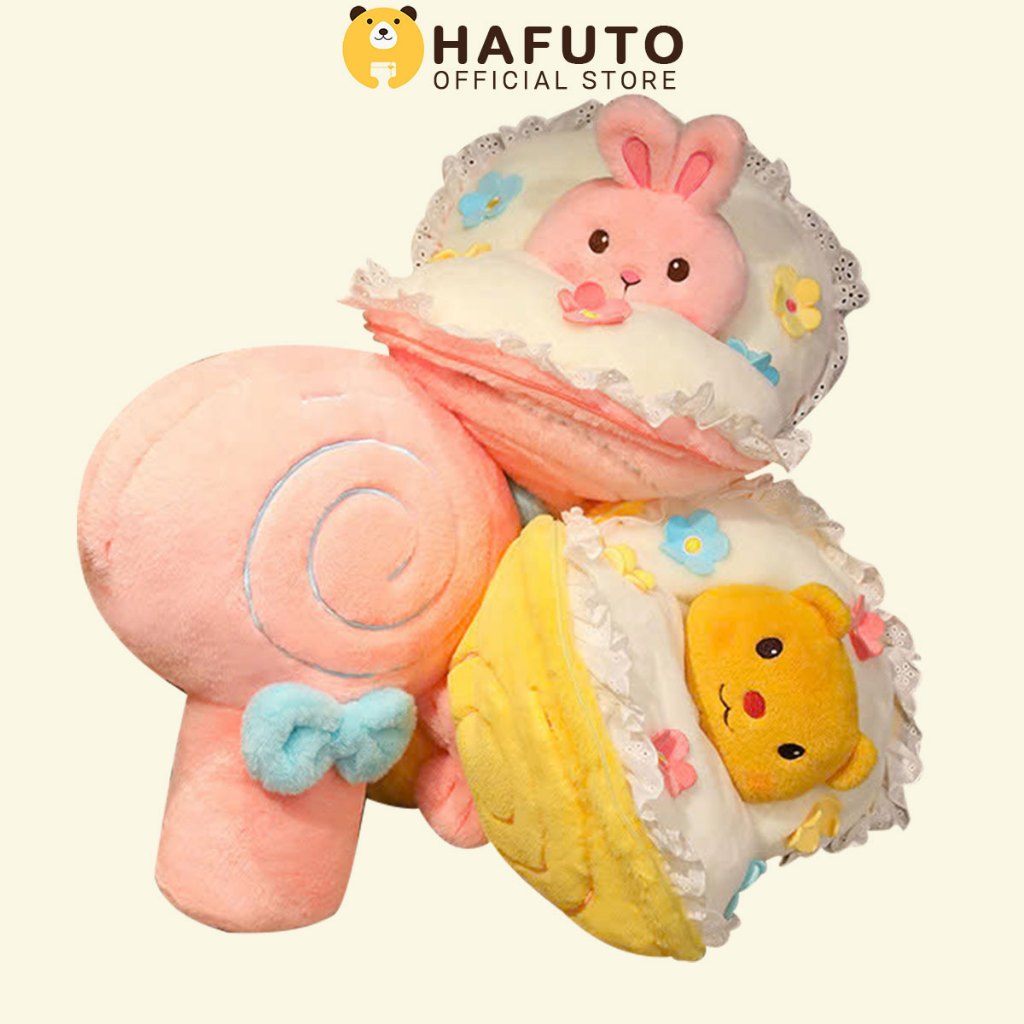 Bó Hoa Gấu Bông Cao Cấp Hafuto, Hoa Và Thỏ 2 Trong 1, Quà Tặng Bạn Gái Thật Dễ Thương