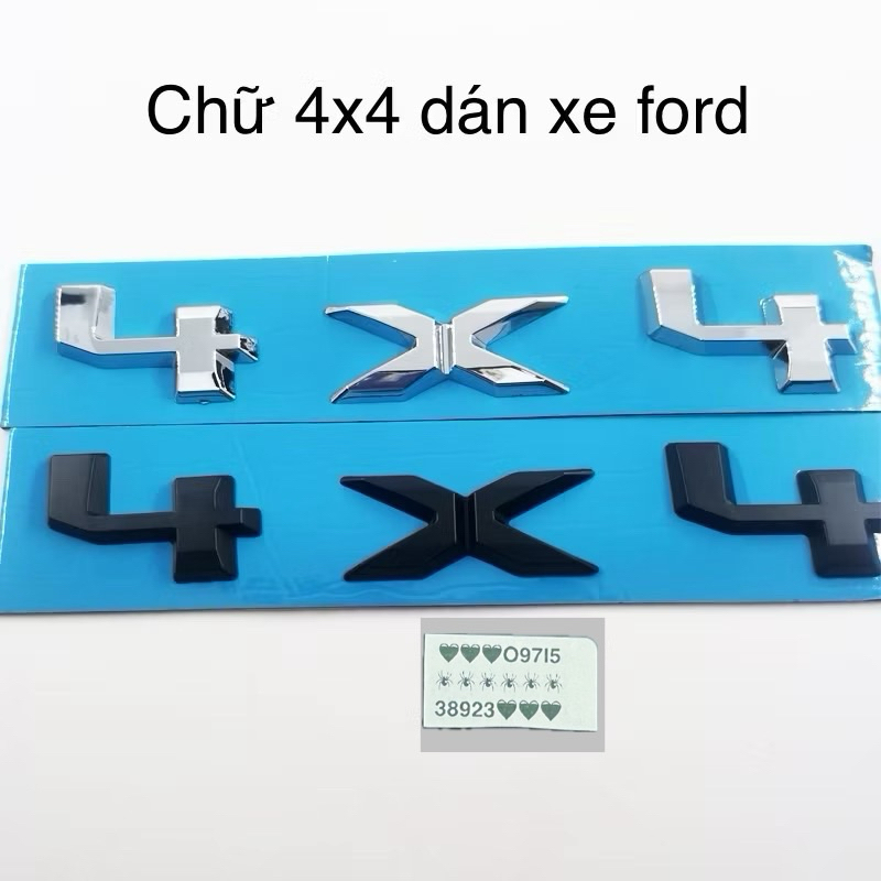 Chữ 4x4 dán xe ford ranger everest cao cấp giá rẻ