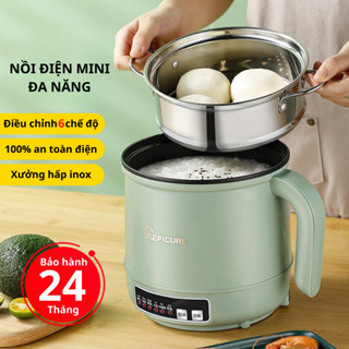 Nồi Lẩu Điện Mini 6 Chế Độ Nồi Điện Đa Năng 6 Chế Độ Nồi Chống Dính Nồi Điện Mini Kèm Xưởng Hấp Phù Hợp 1-3 Người Ăn