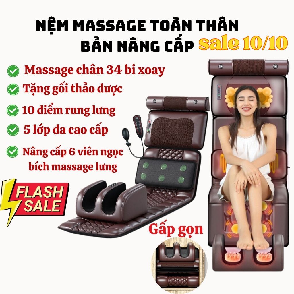 Máy massage lưng và cột sống, Đệm massage toàn thân ngọc bích trị liệu, Máy đấm lưng , Massage chân
