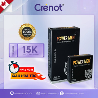 Bao cao su gân gai ôm sát 49mm Power Men kéo dài thời gian tăng khoái cảm chống xuất tinh sớm bcs có gai