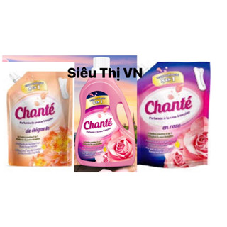 (Chính hãng) Nước giặt xả chante’ 3,05-3.1kg hương hoa hồng pháp, hoa diên vĩ pháp
