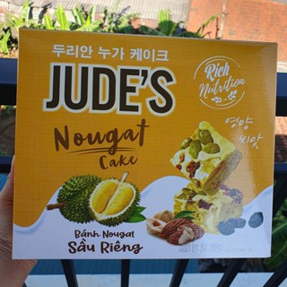 Bánh nougat vị Sầu Riêng Hộp 240G - Kẹo hạnh phúc - Ăn vặt healthy - Vị ngọt nhẹ tự nhiên mềm dẻo.