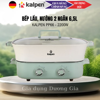 [HOẢ TỐC] Bếp nướng lẩu 2 ngăn đa năng Kalpen PP66 2200w - 6,5 lít - Bảo hành chính hãng 2 năm