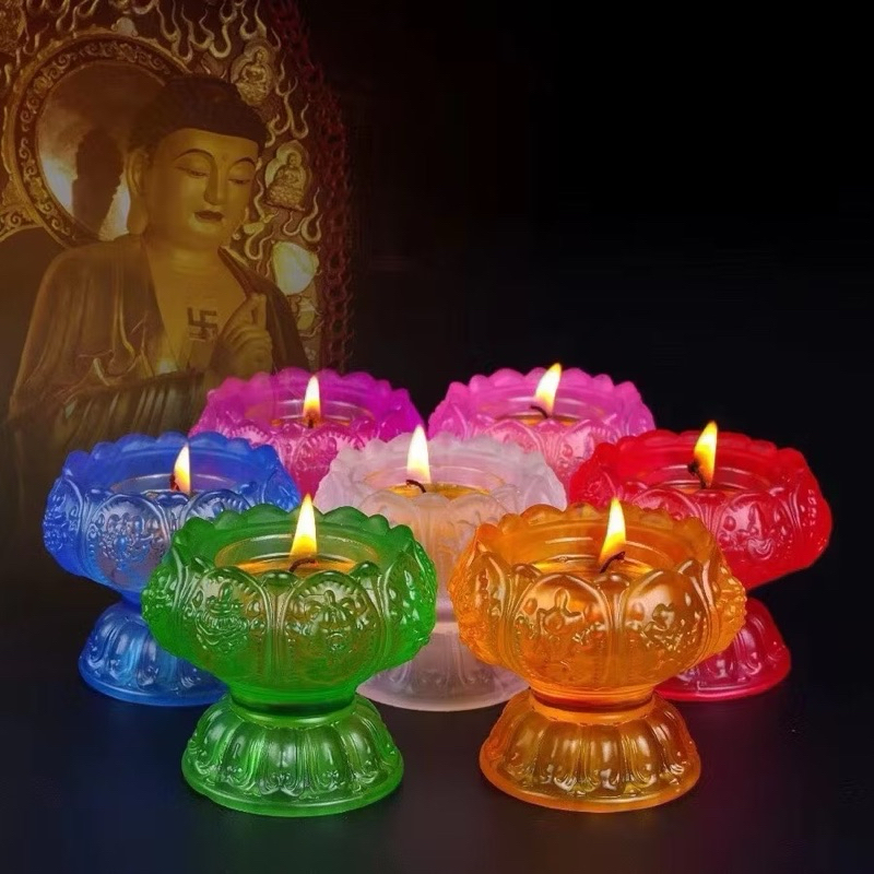 Đế Nến Hoa Sen Lưu Ly