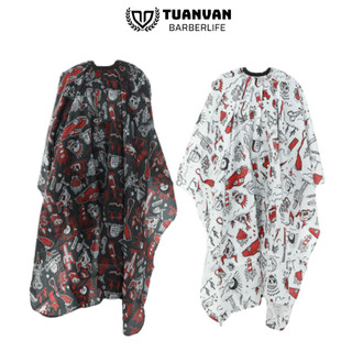 Khăn cắt tóc nam barber áo choàng cắt tóc haloween