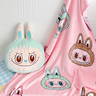  Bộ Chăn Gối Văn Phòng Labubu Kuromi Chăn Kèm Gối Thú Bông 2 in 1 Tiện Lợi Dành Cho Làm Việc và Du Lịch 