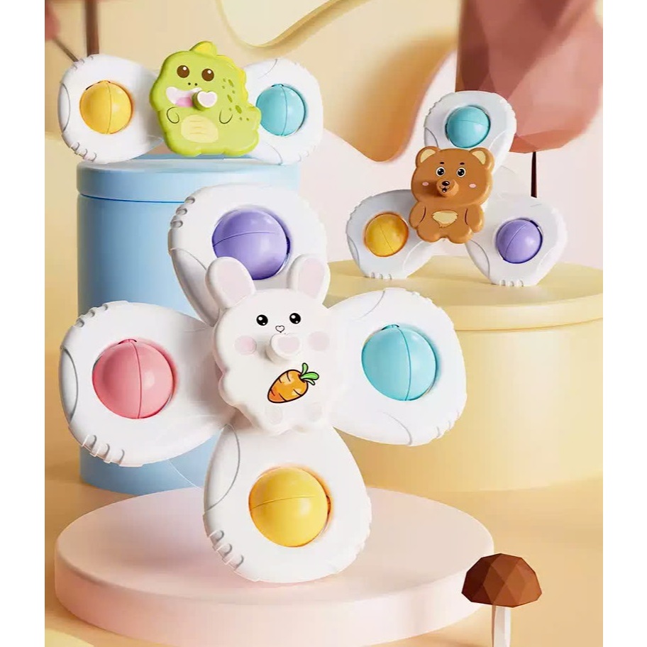 Đồ Chơi Con Quay Cute, Bộ 3 cái con quay spinner cute 3 trong 1 cao cấp an toàn cho bé