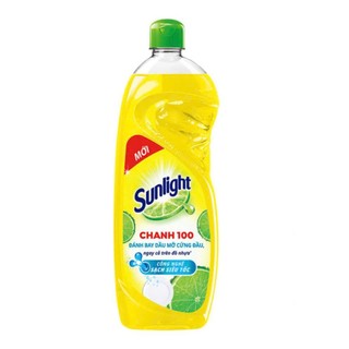  Nước rửa chén Sunlight Chanh 100 đánh bay dầu mỡ cứng đầu chai 750g 400G 