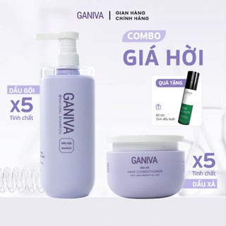 Combo hoàn hảo gồm Dầu gội + Dầu xả tím Ganiva kèm Xịt mọc tóc - Combo hoàn hảo dưỡng tóc và giúp tóc mềm mượt