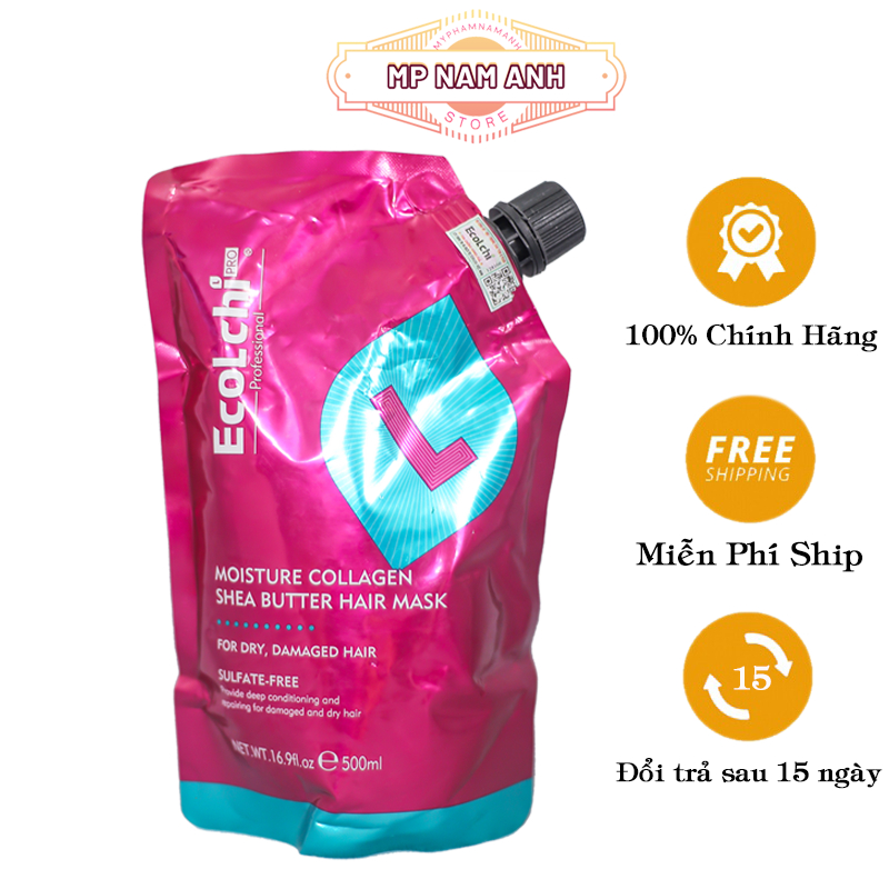 Hấp tóc EcoLchi Shea Butter 500ML