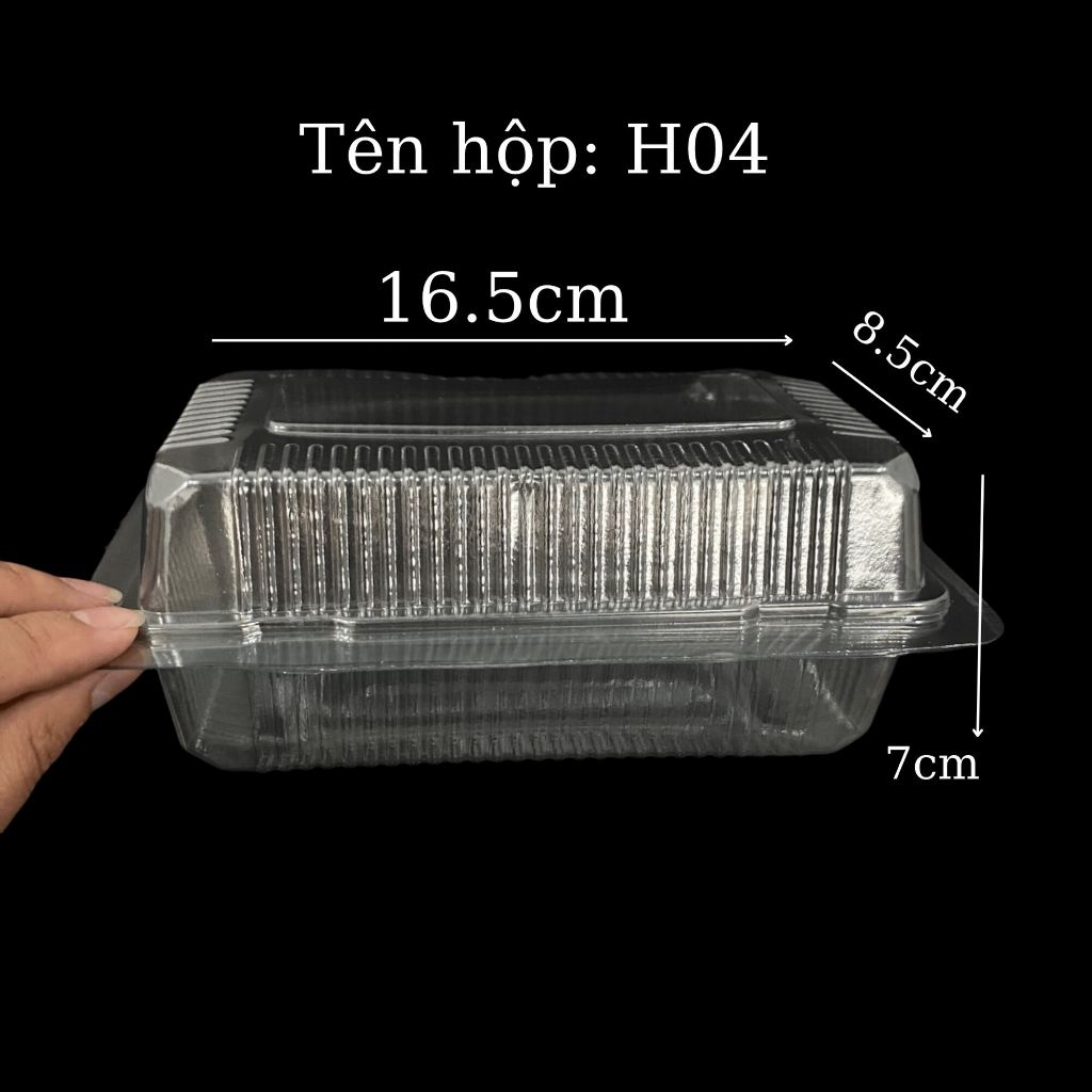 Hộp nhựa nắp gập H04