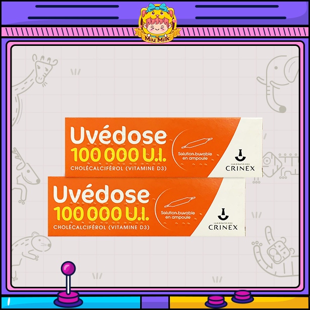 MIUMILK Vitamin D3 Uvedose Liều Cao 100000 UI-1 Của Pháp Liều Cho 3 Tháng