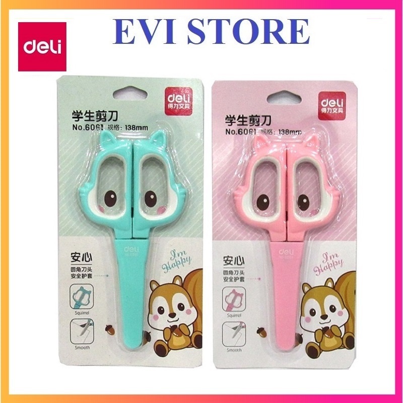 Kéo học sinh Deli 6061 / Kéo thủ công mỹ thuật Deli E6061