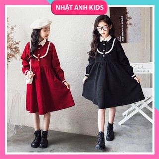 Váy Thu Đông Dài Tay Cho Bé Gái Phong Cách Sang Trọng - Váy Noel, Tết Size Đại