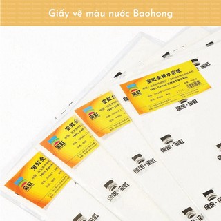 [ĐẬU HÓI]-Giấy Baohong Hạng chuyên nghiệp 300g 100% cotton A1 lỡ-540*789mm-Xấp 5