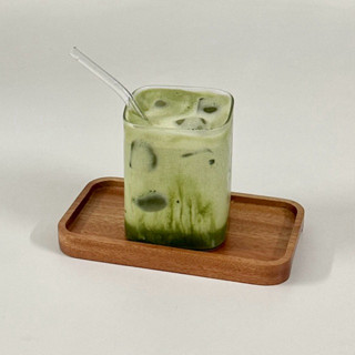 Khay gỗ chữ nhật nhỏ lót ly cà phê, dĩa gỗ đựng bánh quán cà phê, mâm/ khay bưng cà phê