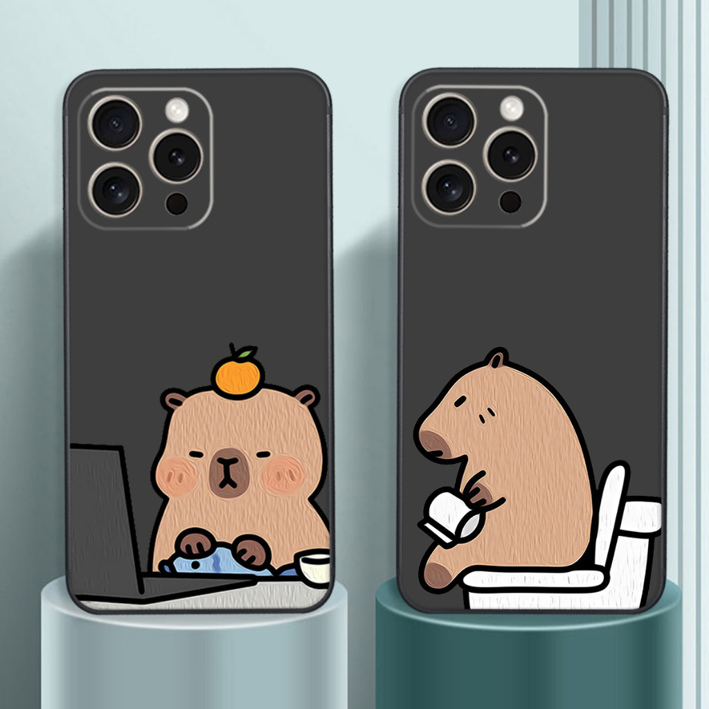 Ốp lưng Iphone 15 / Iphone 15 Pro / Iphone 15 Pro/ Iphone 15 Pro Max in hình capy bara hot trend/Pho