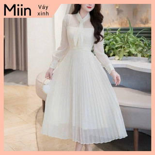 Váy maxi chân dập ly xoắn cổ