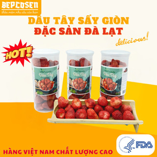  400Gr Dâu Tây Sấy Giòn Đà Lạt - Đặc Sản Từ Dâu Tươi Thơm Ngon Bổ Dưỡng VNFoods 