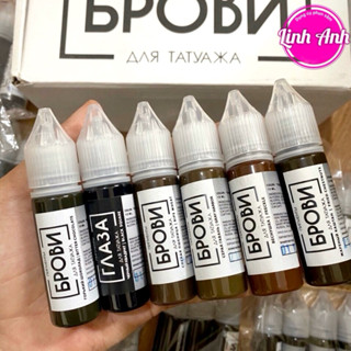 [HÀNG CHUẨN] MỰC BROVI CAO CẤP NGA 15ml Bám Màu Nhanh Đậm Phun Xăm Linh Anh HD DCPX