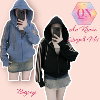 BIGSIZE 55-70kg , Áo Khoác Chống Nắng Nữ Thun Gân Form Dài Bigsize, 6 Túi, Nón Siêu To, Vải Gân Dày Chống UV ( mã ST)