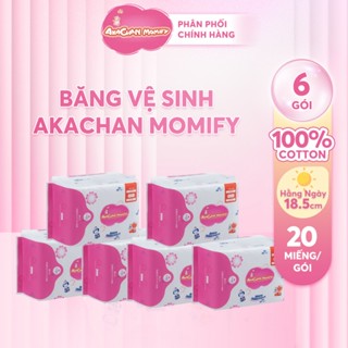 [Combo 6 Gói] Băng Vệ Sinh AKACHAN MOMIFY Size 18.5  Hàng Ngày