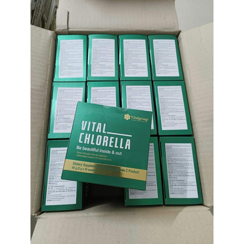Vital Chlorella bột tảo thanh lọc cơ thể, chăm sóc sức khỏe.