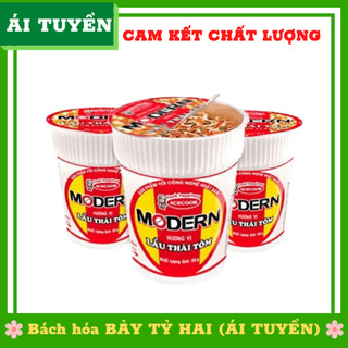 Thùng 24 ly mì Modern lẩu Thái tôm 65g, hảo hảo, acecook