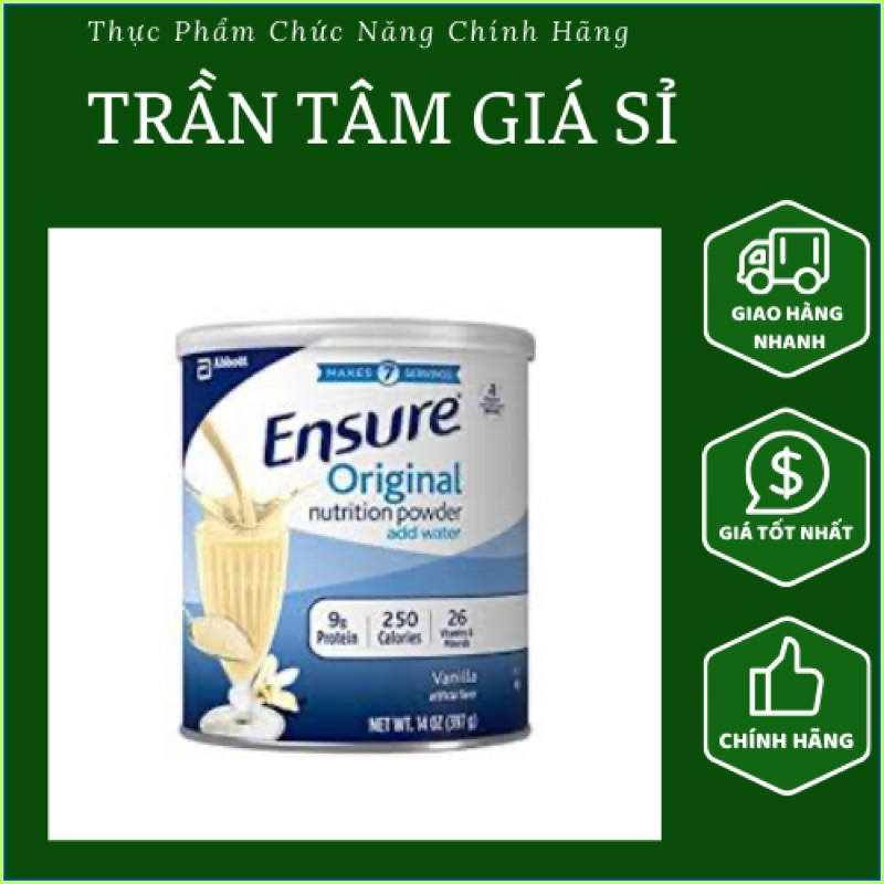 [ chính hãng ] Sữa bột Ensure Mỹ 400g - Original Nutrition Powder hương vanilla 400g