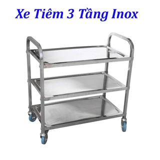 Xe Tiêm 3 Tầng Inox Kích Thước 710 x 450 x 850mm