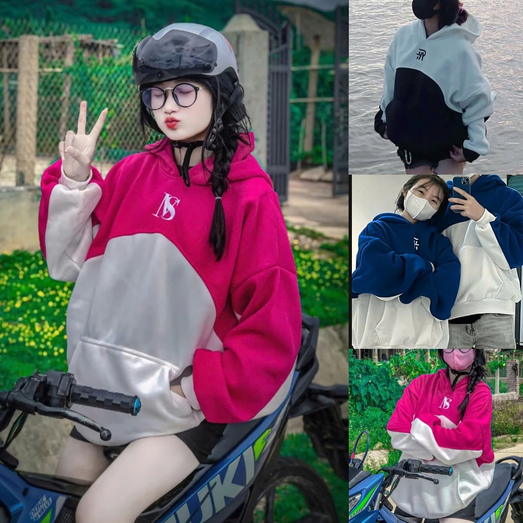Áo Khoác Hoodie Nỉ VESTURE Nữ Form Rộng Có Mũ Ulzzang