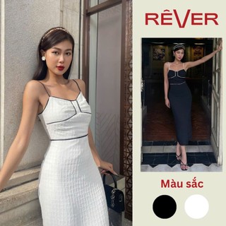 Đầm hai dây thiết kế sang trọng dài qua gối REVERCLOTHINGS Lavish Dress
