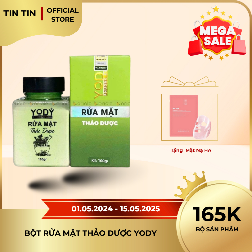 Bột Rửa Mặt Thảo Dược Yody Chính Hãng Mỹ Phẩm Yody White Phương Anh