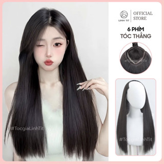 [TẶNG PHỤ KIỆN] Tóc giả Kẹp 6 phím thẳng layer tơ Hàn cao cấp | Tóc giả Linh Tít
