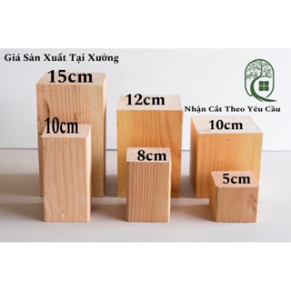 Miếng Gỗ Vuông Trang Trí: Ốp Tường, Kê Chân Tủ, Kệ Giường Nhiều Kích Thước ( RẺ NHẤT SÀN ) mua 9 TẶNG 1