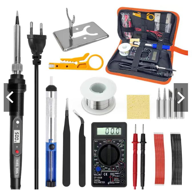 Bộ Mỏ Hàn DX 909B 90W - DX 908S 80W 220V Điều Chỉnh Nhiệt Độ LED Hàn Chì Nhanh