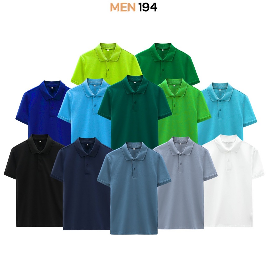 Áo thun Polo Men194 Unisex vải cá sấu co dãn 4 chiều dày dặn form gerular fit - PL Mè 02