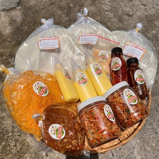 Combo SIÊU TOPPING Bánh tráng bơ muối tôm hành phi ớt rim sốt tắc muối nhuyễn tặng 2 bịch trộn