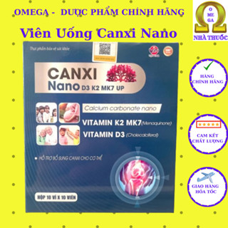  Viên Uống Canxi Nano D3 K2 MK7 UP  Hộp 100v HD 2027  - Giúp Phát Triển Chiều Cao Giảm Loãng Xương 