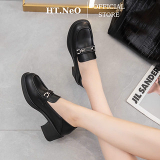 Giày Moca - Giày Loafer Nữ HT.NeO Da êm mềm , Gót Vuông Cao 4,5cm , Kiểu Dáng Sang Trọng , Lịch Sự GN-15