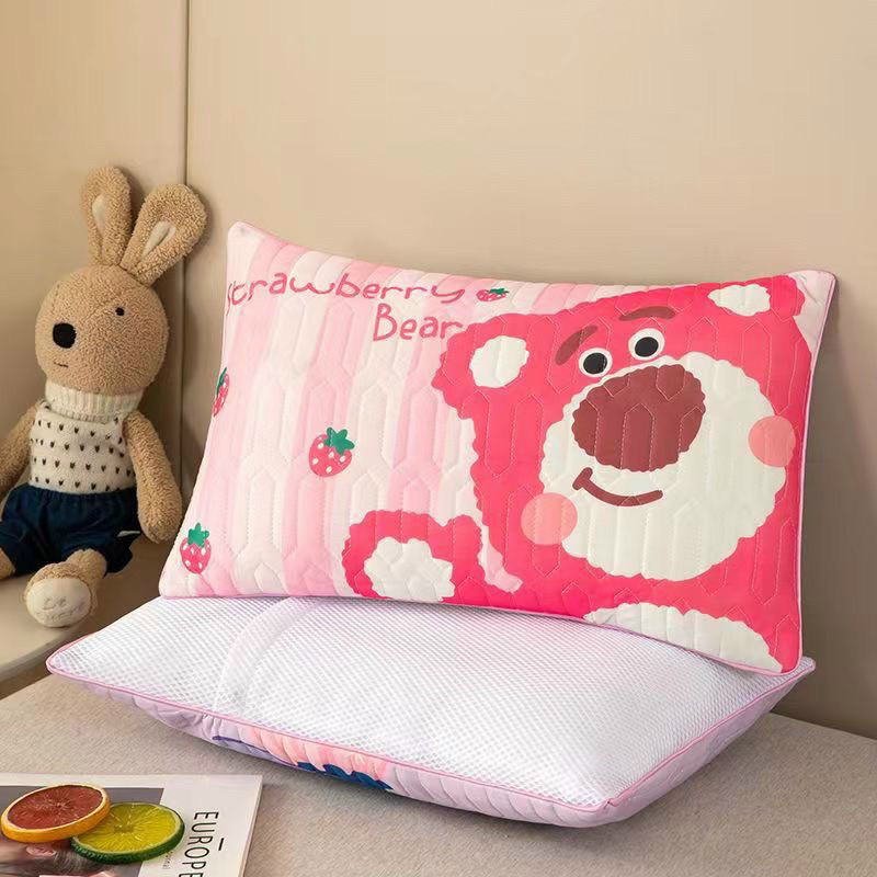Gối cho bé đi học 5D điều hòa thoáng khí, gối trẻ em chất liệu vỏ gối tencel ruột bông gòn cao cấp k
